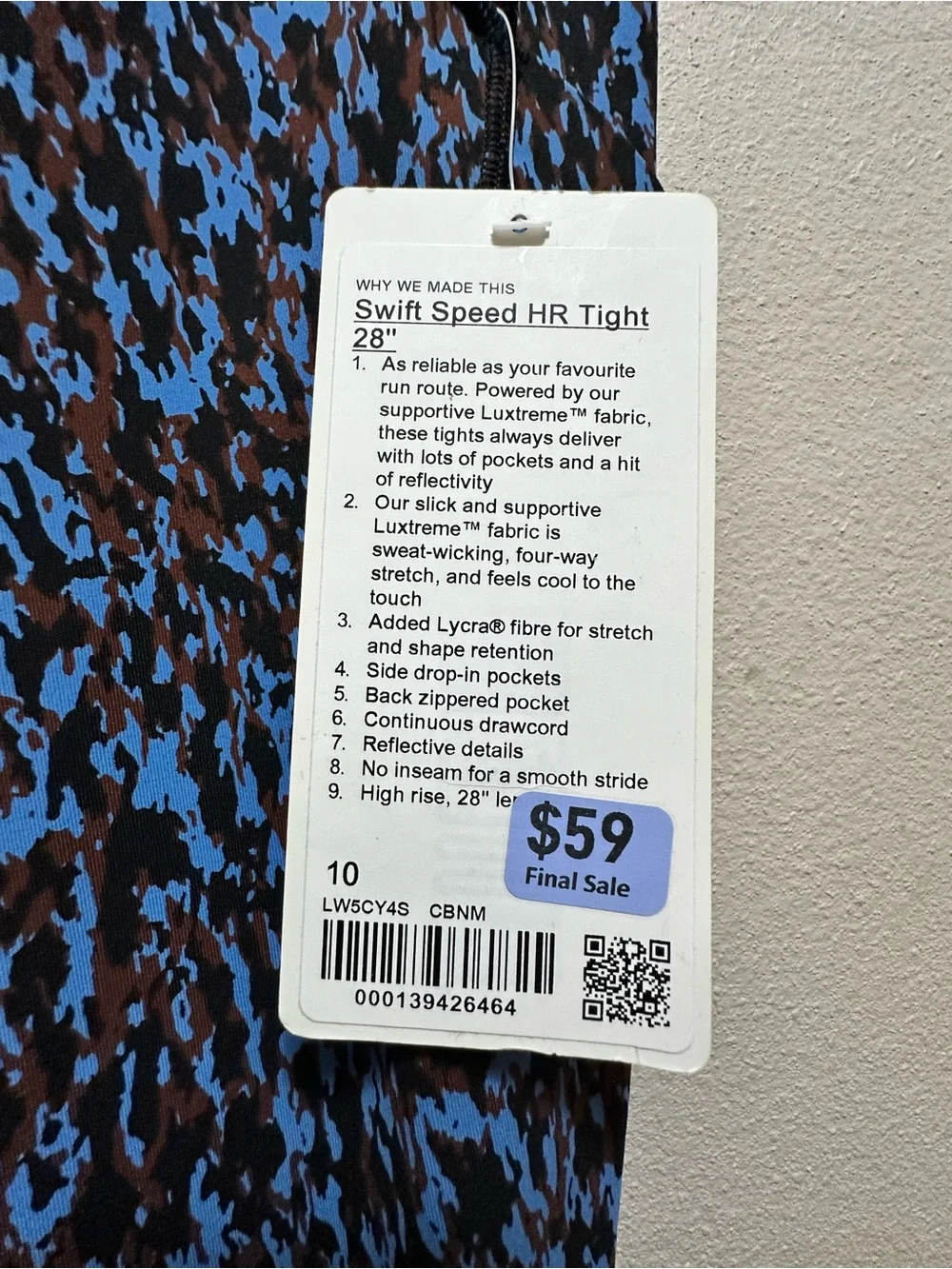 lululemon athletica Blue & Black Patterned Leggings